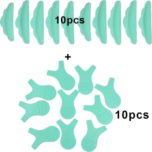 OKAYLASH Professional Eyelash Extension Perm Tools Set 20 PCS/LOT Reusable Perm Pads 3D Lashes Lifting Curler Y Shaped Brushes