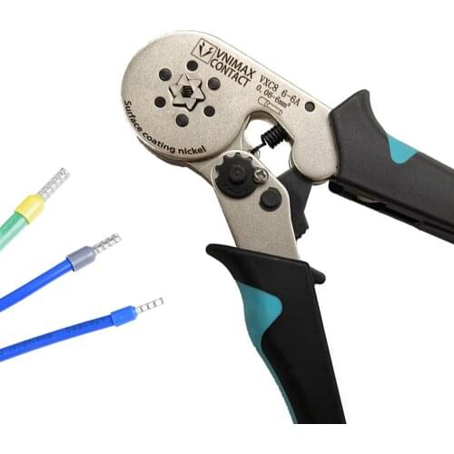 6-6 Tube Terminal Crimping Pliers Crimp Tool Ferrule Crimper Plier for Wire Terminal 0.06~6mm²