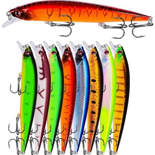 1PCS 14cm 18.5g New Minnow Fishing Lure Bass Trolling Artificial Hard Bait Crankbait Wobblers 3D Eyes for Fishing Carp Pesca