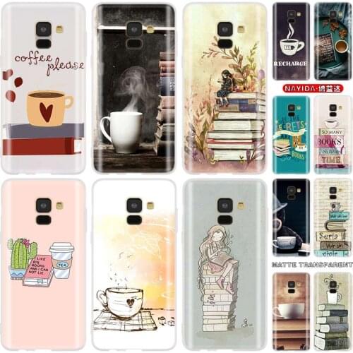 Baseus Clear case for Samsung J4 J6 Plus J7 J8 J3 J5 2015 2016 2017 EU 2018 Prime Funda Soft silicone Cases Books Coffee