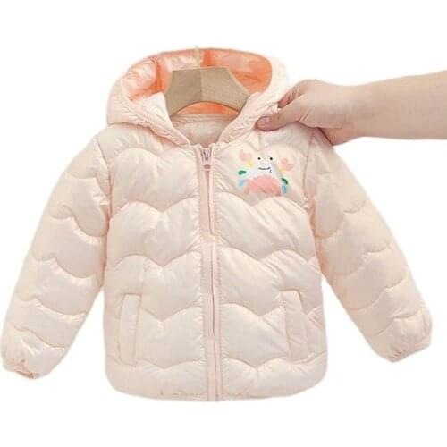 Boys Girls Down Cotton Jacket Winter Coat 2021 New Autumn Frivolous Cute Baby Cartoon Warm Zipper Jacket for Children Outerwear