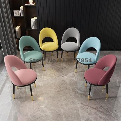 Nordic dining chair ins net red chair makeup chair manicure milk tea shop chair dining table chair home negotiation chair backre
