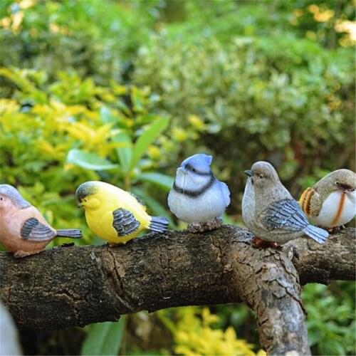 Resin Magpie decoration bird crafts DIY Outdoor Garden Tree Decoration Animal Sculpture For Home Office Garden Decor Ornament