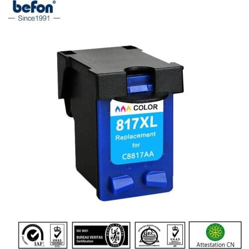 Befon Compatible 817 XL Cartridge Replacement for HP 817 Color Ink Cartridge for DeskJet 3658 3658 3668 5168 3358 7268 1218