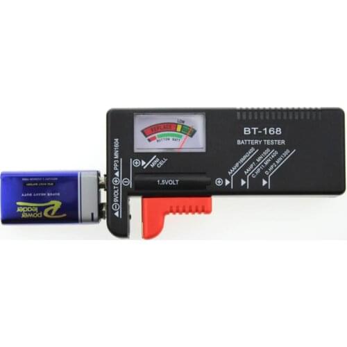Battery Tester Digital Battery Capacity Tester Check Power Level For AA/AAA/C/D/9V/1.5V Batteries BT-168
