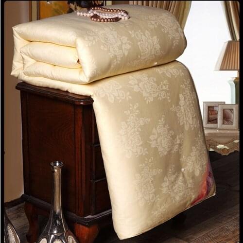 Premium Handwork 100% Long Mulberry Silk Comforter 2kg 3kg 4kg Silk Quilts Satin Jacquard 100% Cotton Fabric Cover Silk Blankets