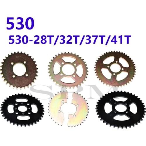 Motorcycle rear sprocket 530 chain, 28T / 32T / 37T / 41T suitable for ATV Quad Pit cross-country motorcycle chain ring