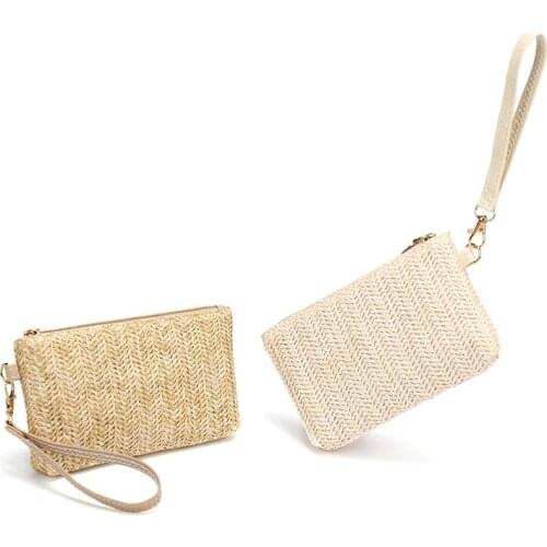 Mobile phone bag female 2021 summer woman bag straw woven bag clutch bag woven bag casual fashion female bag purse Bolsa