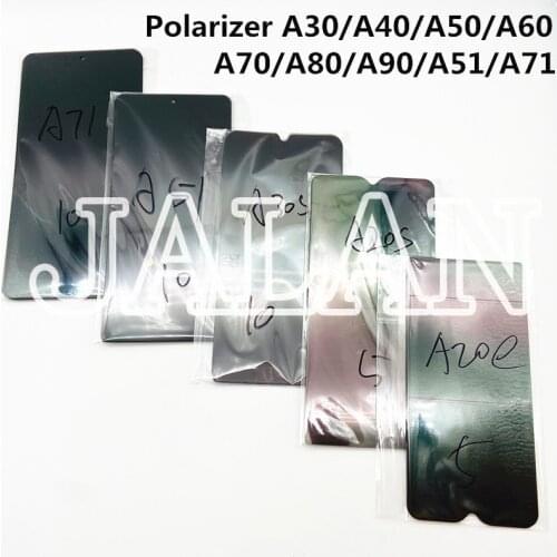 10pcs Polarizer Film For Samsung A10 A20 A30 A40 A50 A60 A70 M10 M20 M30 Digitizer Screen Laminate Repair Mobile Phone Parts