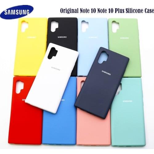 100% Original Samsung Galaxy Note10 plus Liquid Silicone Case Silky Soft-Touch Back Protective Cover For Samsung galaxy Note 10
