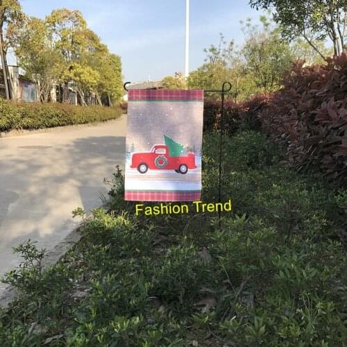 20pcs/lot new arrival Christmas garden flag monogram personalize outdoor decoration yard flags