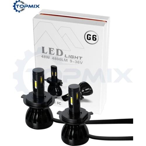 2016 New Design H4 Car Led Headlight High Low Beam 96W 9600LM Fog Light LED Lamp 6000K Car-Styling HB2 9003 Auto LED Bulbs