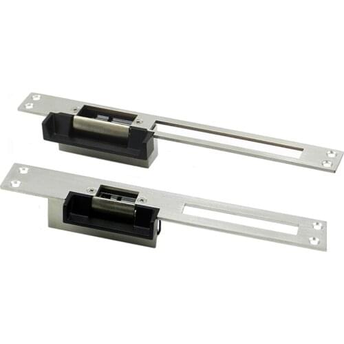 Long Plate European Narrow-Type Door Lock Electric Strike NO NC Style Power To Open Fail-Secure Type Electric Lock Cathode lock