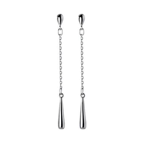 Silver Long Earrings 100% 925 Sterling Silver Dangle Earrings