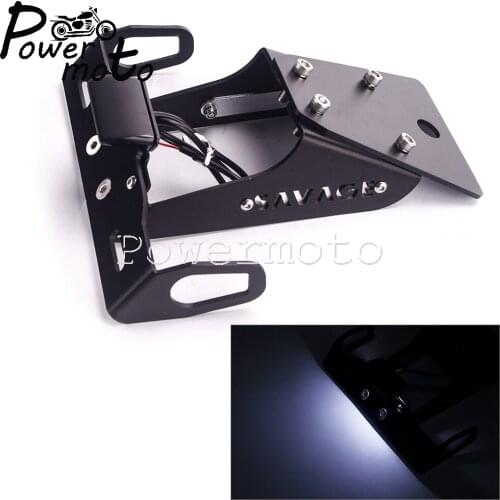 For KAWASAKI NINJA ZX-10R ZX-10RR 2016-2020 CNC Aluminum Rear Fender LED License Plate Light Bracket Tail Tidy Eliminator Kit
