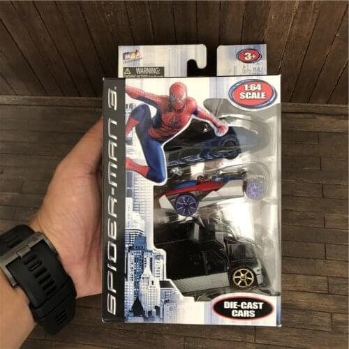 Marvel Spider Man 3 Die-Cast Cars 1/64 Scale Model Anime Figures Favorites Collect Ornaments