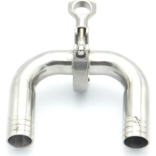 304SS 12.7mm 19mm 25mm 32mm 38mm 45mm 51mm 57mm 63mm Hose Barb Sanitary Elbow Fitting Feerule + Tri Clamp + Silicon Gasket
