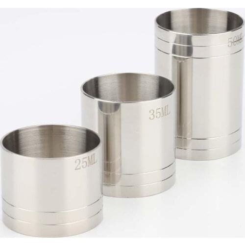 Stainless Steel Cocktail Measuring Cup Bartender Drink Cocktail Mixer Straight Cylindrical Measuring Cups Party Bar Tools