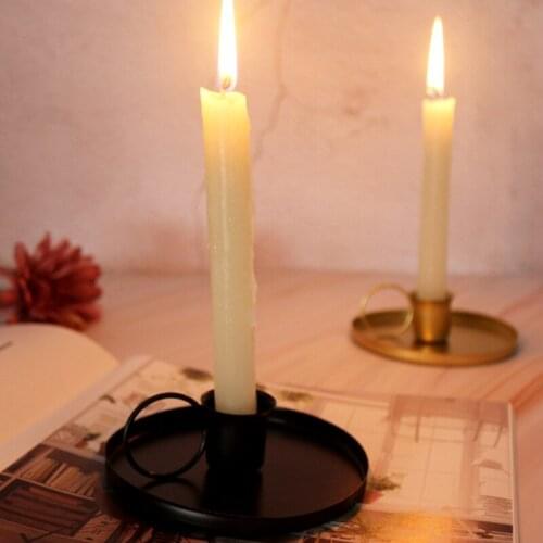 Retro Style Metal Candlestick Candle Holder Wedding Party Vintage Desktop Adornment Candlestick Home Decor