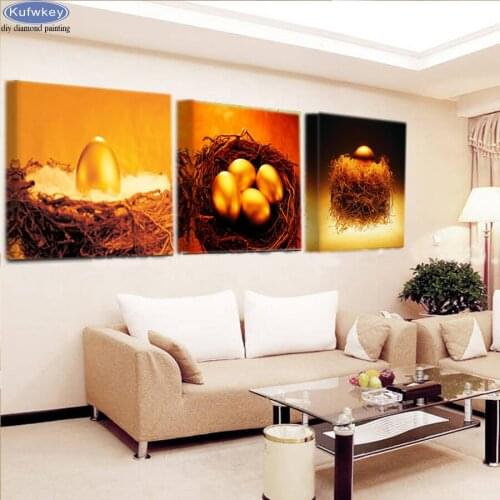 3pcs set Full DIY Diamond Painting Dandelion Purple Flower 5D Cross Stitch kit Crystal Diamond Mosaic Diamond embroidery sale