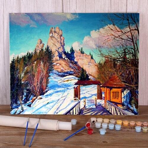 Landscape Castle In Urich Coloring By Numbers Painting Kit Acrylic Paints 40*50 Picture By Numbers Photo Handmade Handiwork