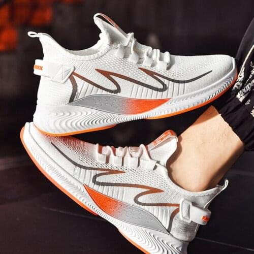 New Summer Running Shoes For Men Flywire Sneakers Breathable Fitness Outdoor Sports Shoes Trainers Casual Walking Footwear Cheap