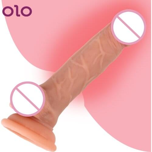OLO Sex Toys for Woman Flexible With Suction Cup Artificial Penis Super Huge Big Dildo Female Masturbator Skin Realistic Penis