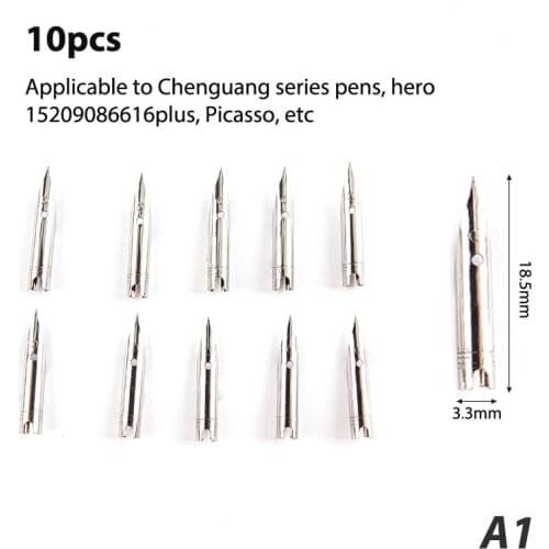 10pcs For Wing Sung 3008 Fountain Pen Nibs EF/F/Fude Size For Wing Sung 3008/Hero 359 Ink Pen Stationery Office Writing