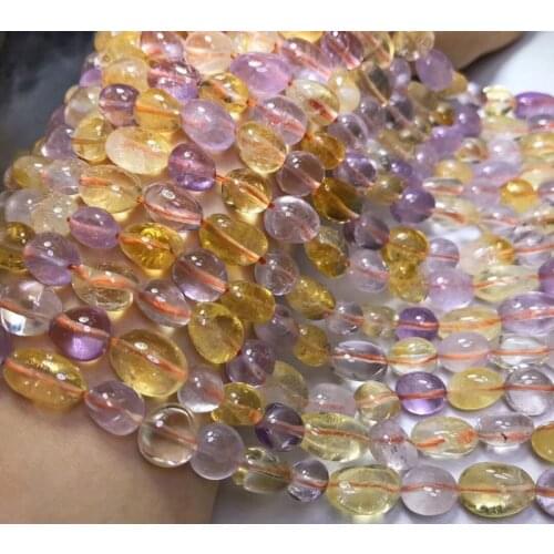 Natural ametrine quartz irregular Beads stone 6-8mm Loose Perle crystal for jewelry making DIY bracelet necklace needlework