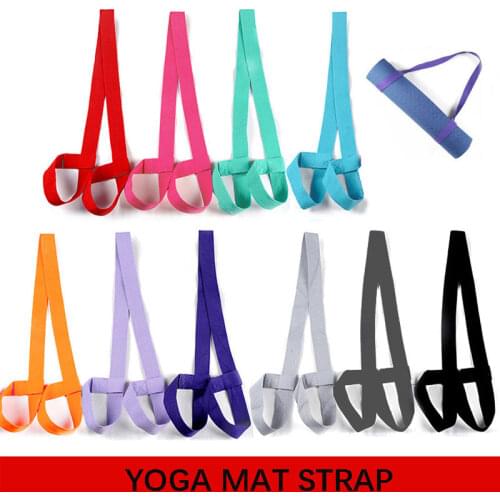 New High Quality Yoga Mat Strap Belt Adjustable Sports Sling Shoulder Carry Belt Exercise Stretch Fitness Elastic Yoga Belt
