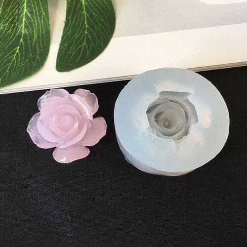 Rose Shape Candy Jello 3D Silicone Mold Mould Cake Pastry Bakeware Cake Flowers Bar Silicone Mold Tools Chocolate Mold Rose Y3H2