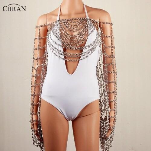 Sexy Nicki Minaj Style Rhinestone Crystal Diamond Chain Tank Tops Bikini Wear Women Nightclub Party Tops Festival Wear Jewelry