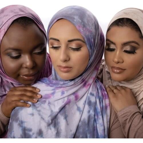 NEW plain hand-made tie dye cotton modal Jersey shawls headband hijab summer muslim wraps scarf 10pcs/LOT