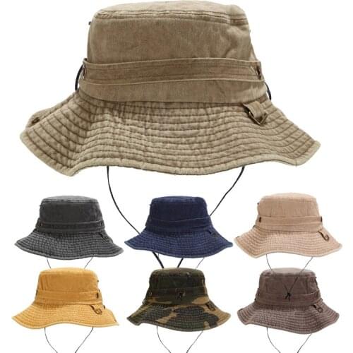 New Fisherman Hat Summer Bucket Hat Outdoor Camouflage Travel Mountaineering Sun Protection Hat Unisex Womens Panama Bob