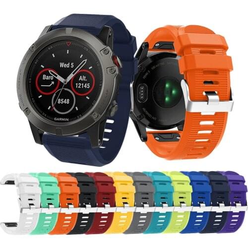 JKER Replacement Quick Release Silicone Straps for Garmin Fenix 5X Smart Watch 26MM Sport Band Starp