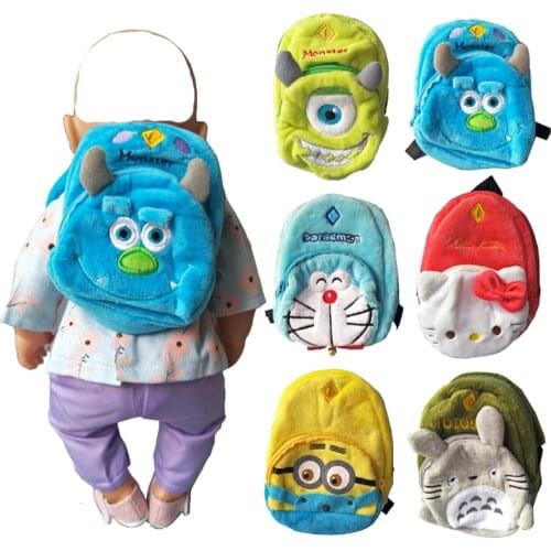 Doll bag for baby dolls cartoon backpacks school bag for 18 inch doll accessory best Christmas gift to Children