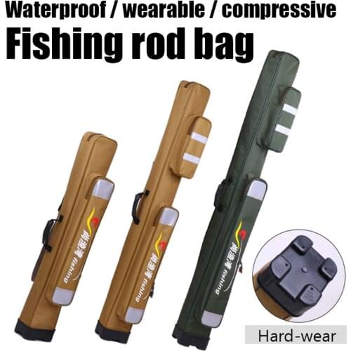 Single Layer 80/90/100/120CM Outdoor Fishing Bag Fishing Rod Shoulder Handbag Carrier Fishing Reel Pole Storage Bag Pesca XA218G