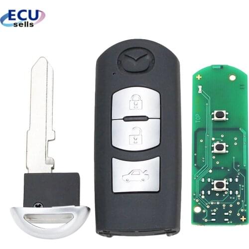 3 button FSK433MHz Smart Remote Key VDO system PCF7952chip MAZ24R (trunk button) For Mazda 6 2009-2013 FCC# 5WK43403D