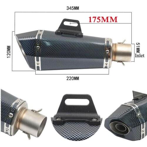 Universal 36-51mm motorcycle exhaust with Db killer stickers muffler
