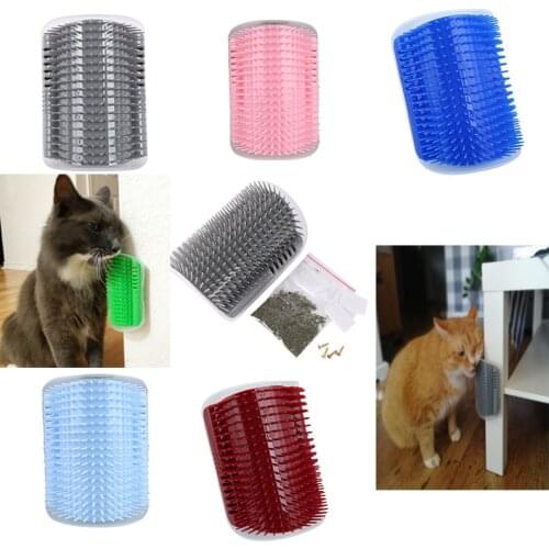 Pet Cat Self Groomer Cat Massage Device with catnip Cat Toy Grooming Tool Hair Removal Brush Comb for Dogs Cats Hair Shedding