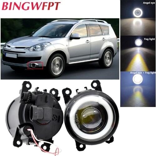 1Pair Car H11 LED Fog light Angel Eye For Citroen C-Crosser 2007-2012 For Citroen C4 Grand Picasso UA_