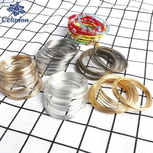 100 Pcs 0.6mm Memory Beading Steel Wire For DIY Jewelry Findings Bangle Bracelet Making