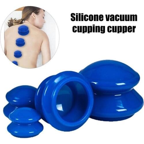 Newest 4Pcs Rubber Cupping Device Slimming Cupping Massager Vacuum Body Cups for Elbows Knees Hands Feet Health Care Pro