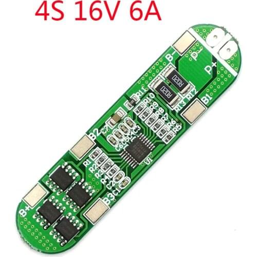 4S 6A 16v Li-ion 18650 BMS PCM Battery Protection Board BMS PCM for Li-ion Lipo Battery Cell Pack