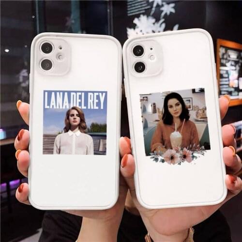 Lana Del Rey sexy Phone Case For iPhone 12 11 Mini Pro XR XS Max 7 8 Plus X Matte transparent White Cover