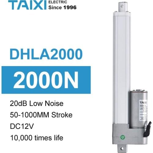 DC 12V Electric Linear Actuator With Low Noise Motor 300mm Actuator 2000n Load 5mm/s Speed Technic Linear Actuator Garage Door