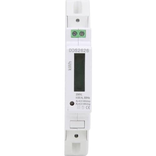DDS2626 1P 1 Phase Energy Meter 5+1 Digit LCD 35mm Din-rail Power Meter 5(32)A