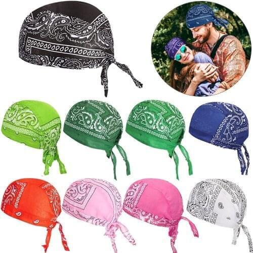 1PC Breathable Quick Dry Bandana Pirate Cap Helmet Liner Cooling Bicycle Headscarf Cycling Hat Headband Sport For Men And Women