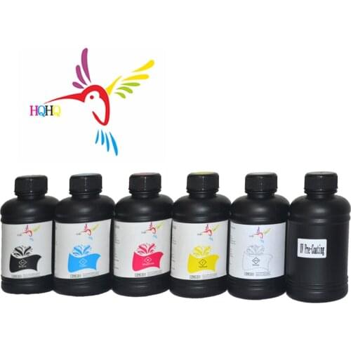 HQHQ LED UV Ink For Konica Minolta 14pl 512 1024 Printing Head UV Digital Printing 500ml Each Bottle