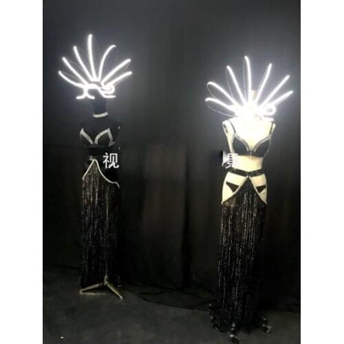 New Years Eve Spring Festival Gala costumes Bar business perform LED gogo show Christmas bikini